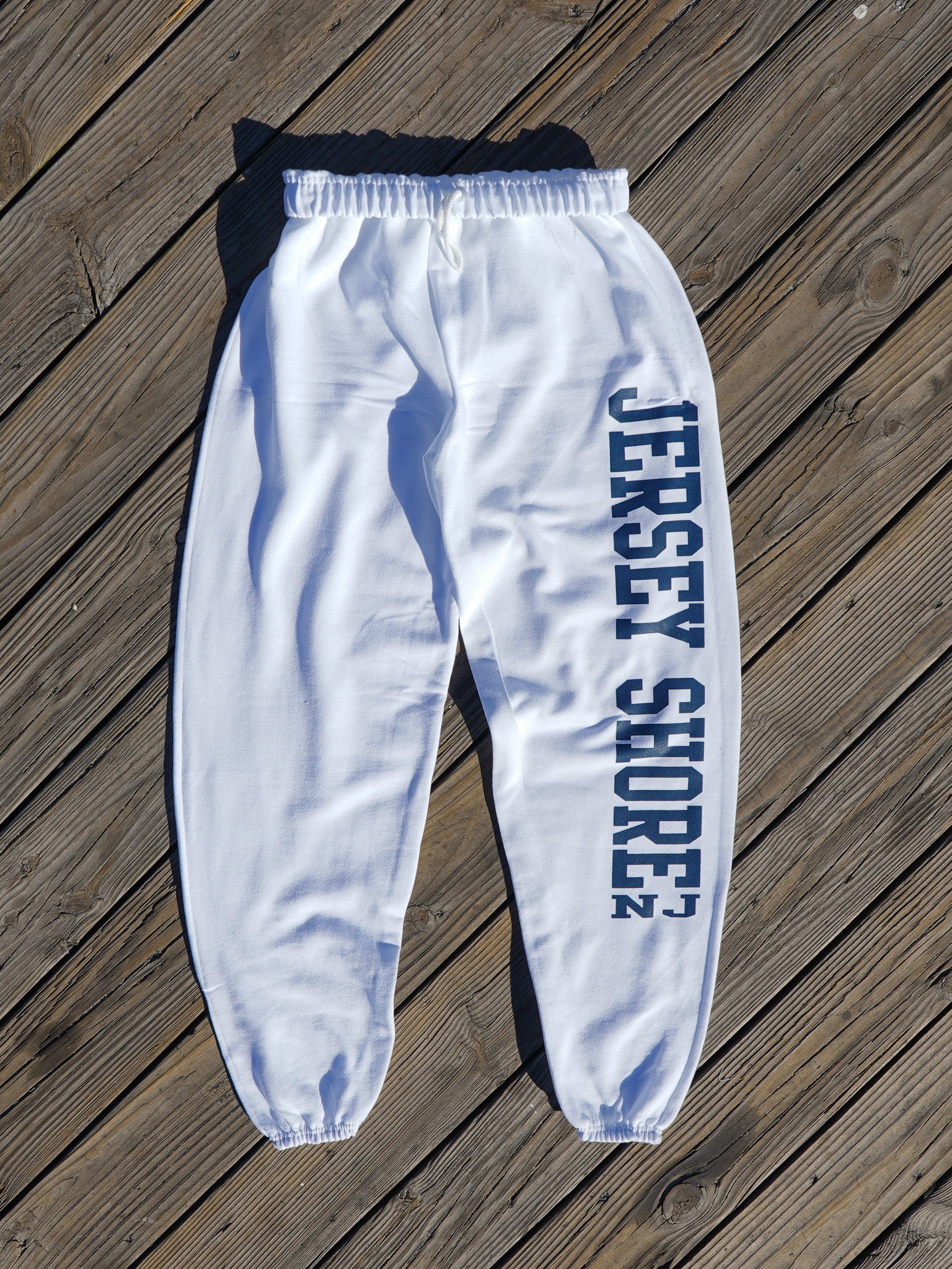 Jersey Shore Baggy Sweats White
