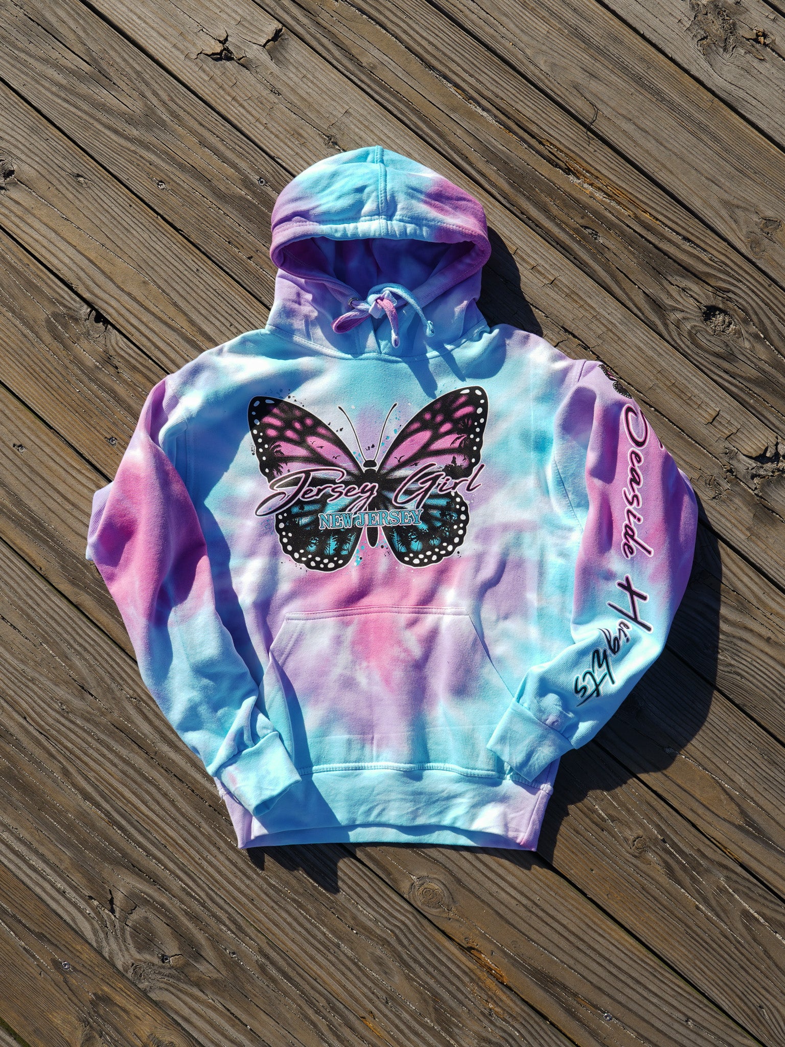 Ladies tie dye discount hoodie