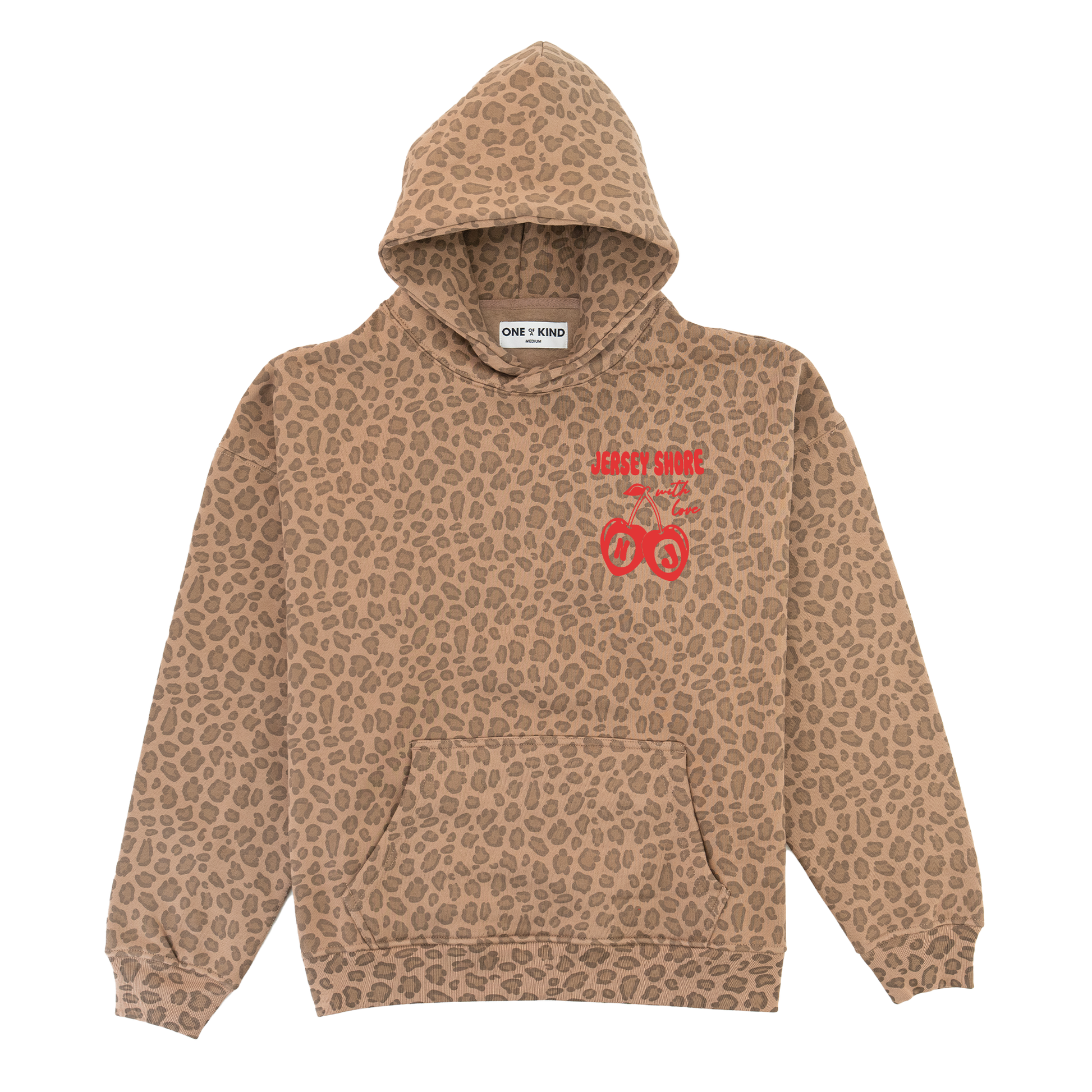Jersey Shore Cherry Cheetah Hooodie