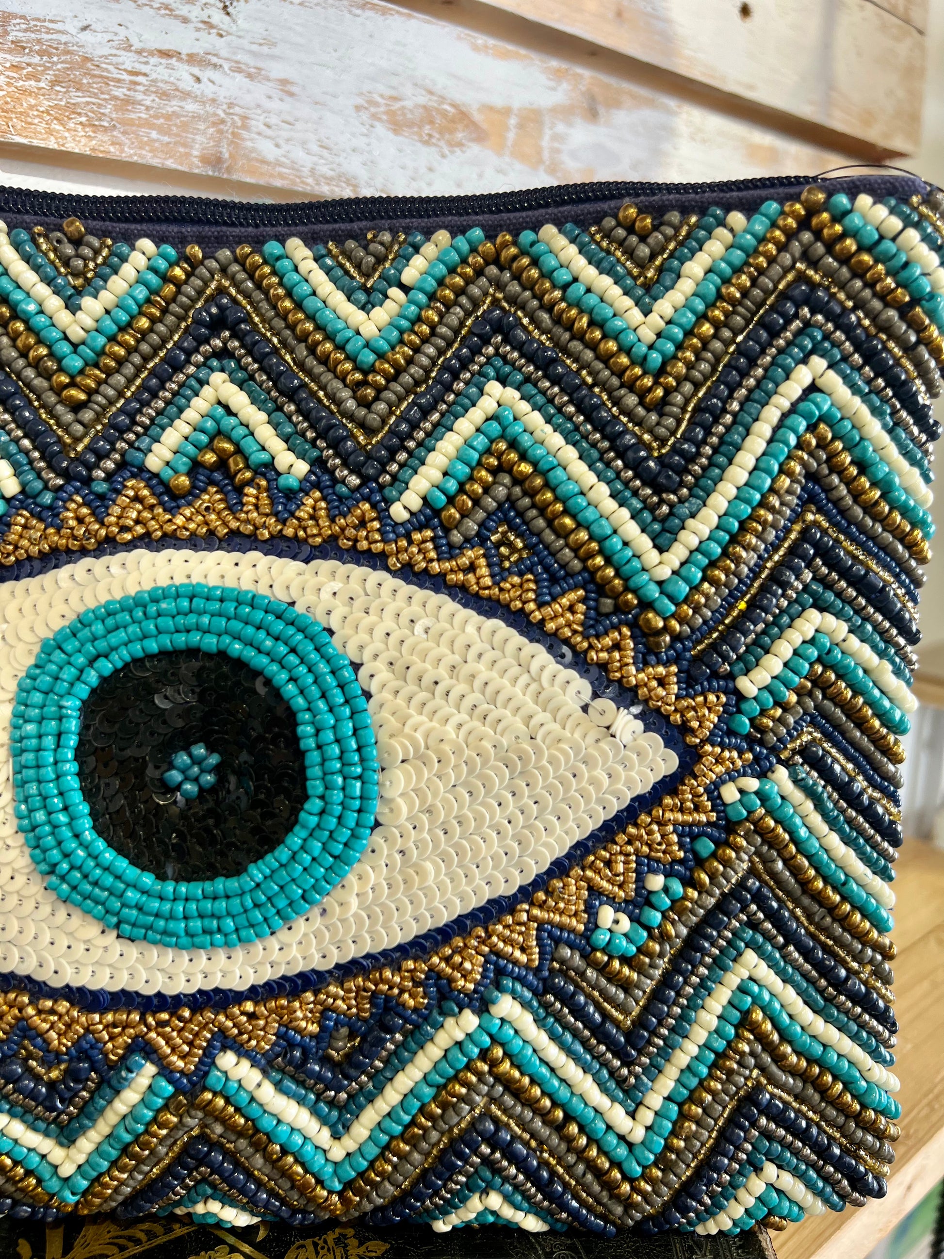 Beaded Eye Crossbody