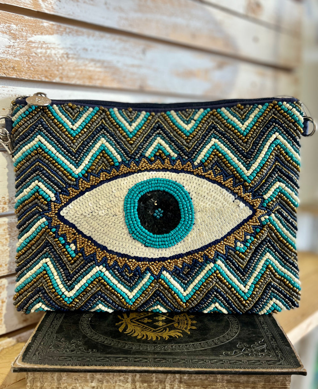 Beaded Eye Crossbody